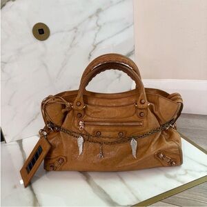 Balenciaga Tan Leather Satchel